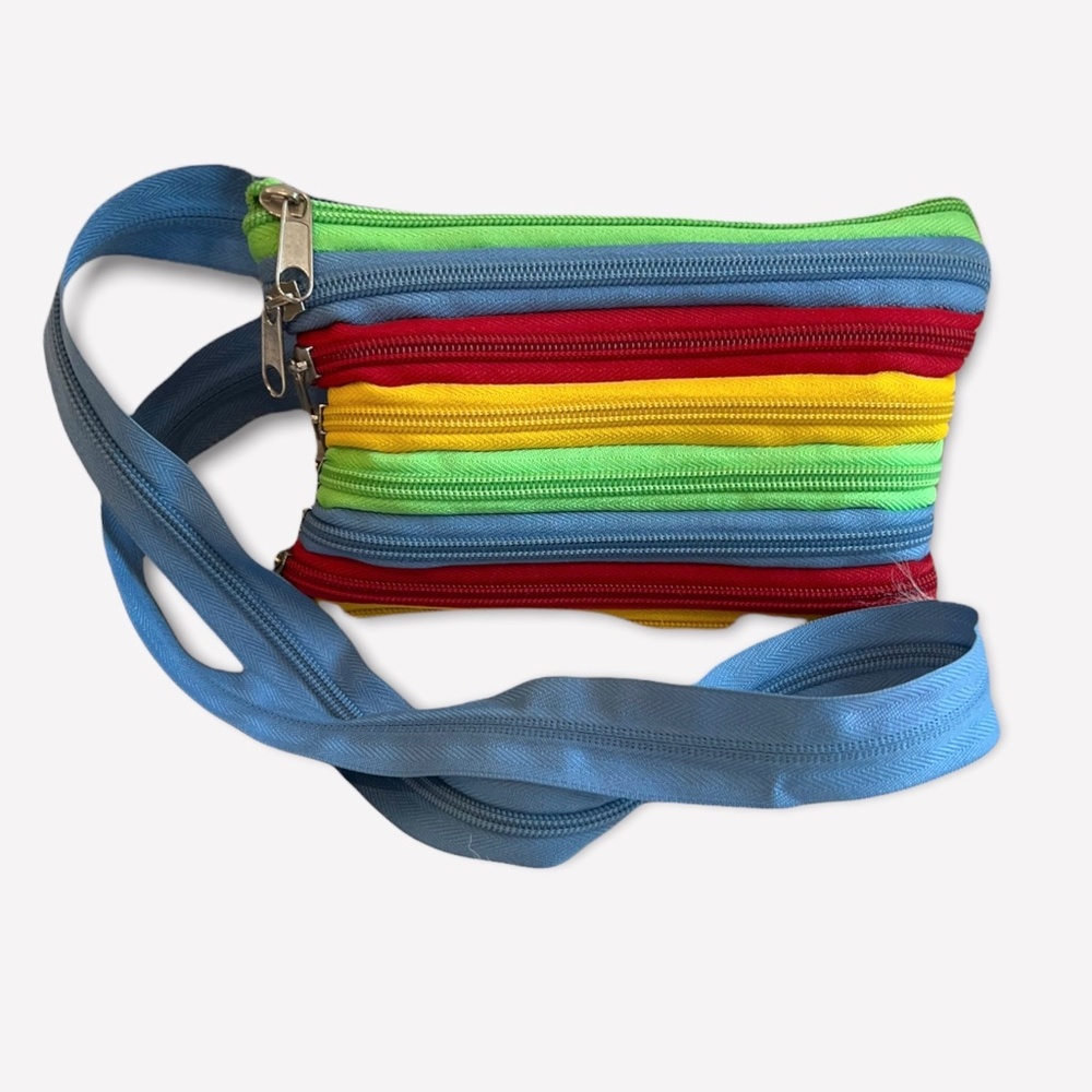 16 Zipper Rainbow Bag with Strap